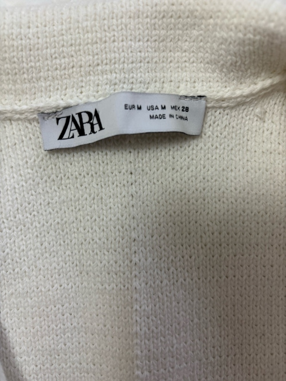 Zara Classic White Knit Women's Blazer Jacket - Picture 10 of 13